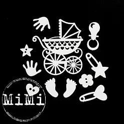 Набор украшений из чипборда "Малыш. Забота" (MiMi Design)