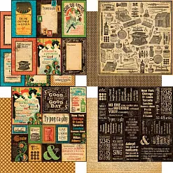 Набор бумаги 20х20 см "Typography", 24 листа (Graphic 45) Набор бумаги 20х20 см "Typography", 24 листа (Graphic 45)