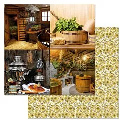 Набор бумаги 20х20 см "Банная", 6 листов (ScrapMania)