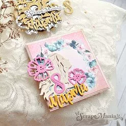 Нож "8 Марта. Девушка и цветы", 5,6х6,2 см (ScrapMania)