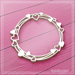 Шейкер "Круг со сердечками", 9х8,5 см (СкрапМагия)