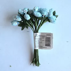 Букетик больших ягод в сахарной обсыпке "Одноцветные. Голубые" (Рукоделие)