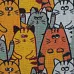 Отрез ткани 48х50 см "Кошачья история. Коты" (Артмикс)