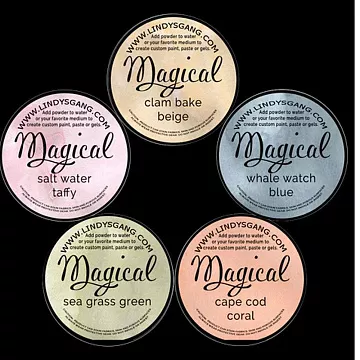 Набор сухих красок сияющие "Nantucket Pearls Shimmer Magicals", 5 шт (Lindy's)