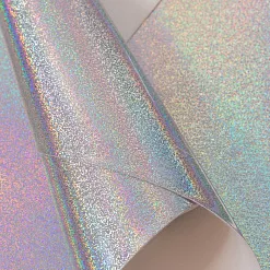 Отрез экокожи А4 "Голография. Серебро 1"