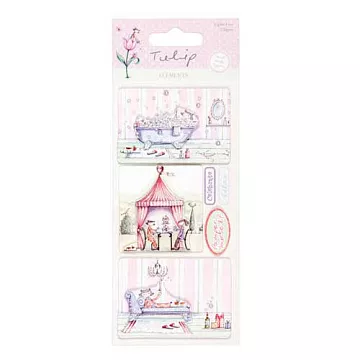 Наклейки объемные 7х14,5 см "Отдыхай" (DoCrafts)