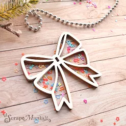 Шейкер "Волшебный снегопад. Бант. Маленький", 7х6,5 см (ScrapMania)