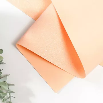 Лист фоамирана 60х70 см с глиттером "Персик", 1,8 мм