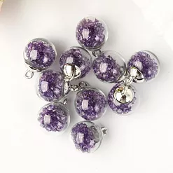 Набор стеклянных подвесок "Шар. Камушки фиолетовые" (АртУзор)