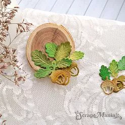 Нож "Листья леса. Желуди", 2,9х4,5 см (ScrapMania)