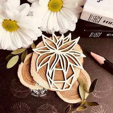 Украшение из чипборда "Алоэ" (WoodHome)