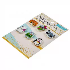 Набор деревянных пуговиц "Зверята" (АртУзор) Набор деревянных пуговиц "Зверята" (АртУзор)