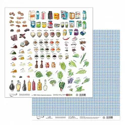 Набор бумаги 30х30 см "Приятного аппетита", 9 листов (Mr.Painter) Набор бумаги 30х30 см "Приятного аппетита", 9 листов (Mr.Painter)