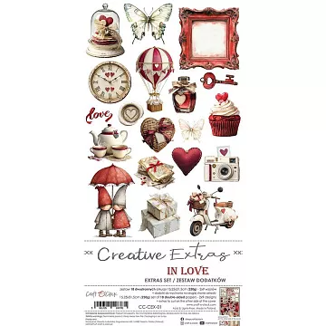 Набор бумаги 15х30 см "In love. Для вырезания", 18 листов (Craft O'Clock)