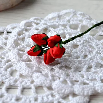 Букет закрытых роз "Красный", 5 шт (Craft)