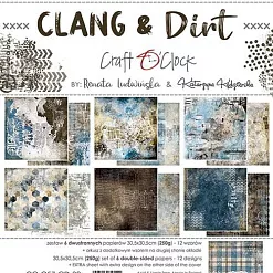 Набор бумаги 30х30 см "Clang & dirt", 6 листов (CraftO'Clock)
