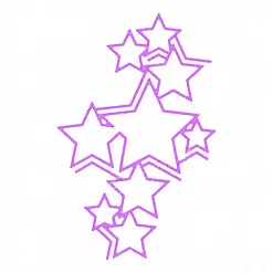 Нож "Коллаж звездочки", 9,5х6,4 см (Scrapman)