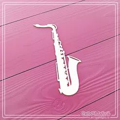 Чипборд "Саксофон", 3,3х6,6 см (СкрапМагия)