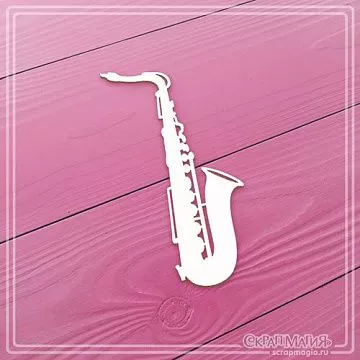 Чипборд "Саксофон", 3,3х6,6 см (СкрапМагия)