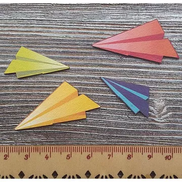 Набор украшений из цветного чипборда "Бумажные самолетики" (Благолис)