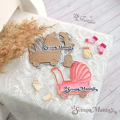 Нож "Детство. Коляска", 6,1х6,4 см (ScrapMania)