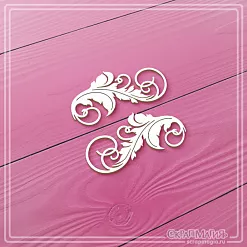 Чипборд "Растительные завитки", 5,2х2,6 см (СкрапМагия)