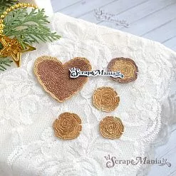 Нож "Спилы дерева. Сердце кедра", 5х5,3 см (ScrapMania)