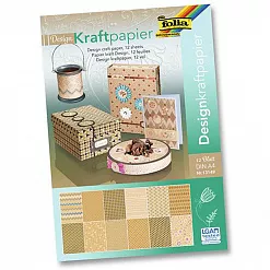 Набор картона с глиттером А4 "Крафт", 12 л (Folia)