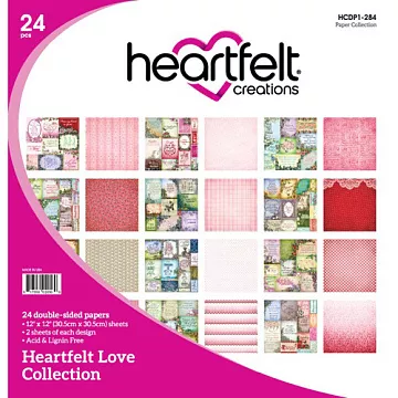 Набор бумаги 30х30 см "Heartfelt love", 24 листа (Heartfelt Creations)
