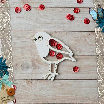 Чипборд "Снеговички. Шейкер. Птичка маленькая" (ScrapMania)