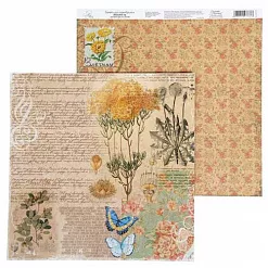 Бумага 29,5х29,5 см "La Botanique. Текст" (АртУзор)