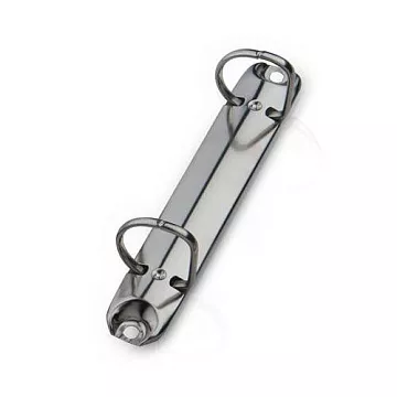 D-образный кольцевой механизм, 2 кольца, диаметр 23 мм, длина 12,5 см, цвет серебро