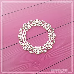 Чипборд "Круглая кружевная рамка" (СкрапМагия) Чипборд "Круглая кружевная рамка" (СкрапМагия)