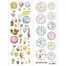 Лист с картинками 10х30 см "День Рождения. Часы" (ScrapMania)
