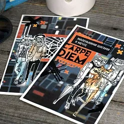 Штамп "Хипстеры. Феликс", 3х9,2 см (Скрапклуб)