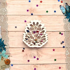 Чипборд "Новогодние традиции. Шейкер. Шишка. Мини" (ScrapMania) Чипборд "Новогодние традиции. Шейкер. Шишка. Мини" (ScrapMania)