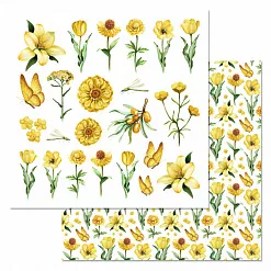 Набор бумаги 20х20 см для вырезания и вдохновения "Ботаника", 6 листов (ScrapMania)