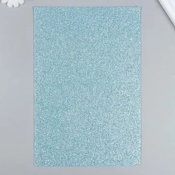 Отрез фетра А4 с глиттером "Голубой", толщина 2 мм