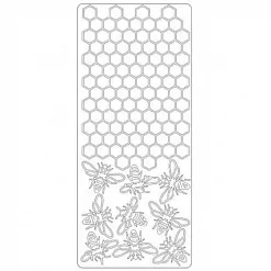 Контурные наклейки "Соты и пчелки" золотые (ScrapBerry's)