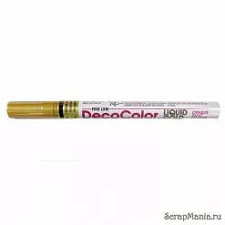 Маркер лаковый с круглым наконечником 1-2 мм золотой (Marvy Uchida)