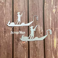 Нож "Самурай на лодке", 5,9х11 см (Scrapman)