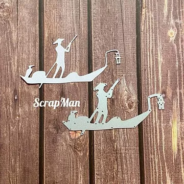 Нож "Самурай на лодке", 5,9х11 см (Scrapman)