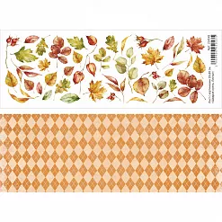 Лист с картинками 10х30 см "Щедрая осень. Листья" (ScrapMania)