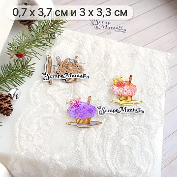 Нож "Добрый праздник. Маффин", 3х3,3 см (ScrapMania)