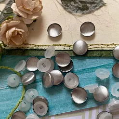 Набор заготовок для обтяжки пуговиц "Белый", диаметр 1,1 см, 20 шт (Magic Hobby)