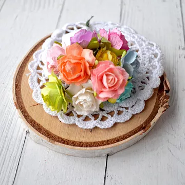 Букет кудрявых роз "Микс", 2 см, 10 шт (Craft)