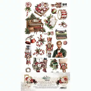 Набор бумаги 15х30 см "Wonderful Christmas Time", 6 листов (Alchemy of Art)