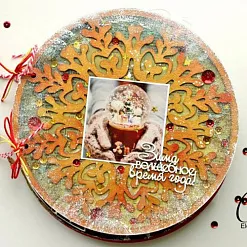 Заготовка для альбома 20х20 см "Снежинка 2" (CraftStory) Заготовка для альбома 20х20 см "Снежинка 2" (CraftStory)