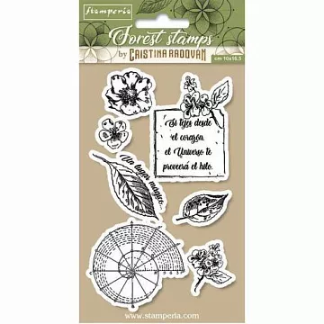 Резиновый штамп "Forest Botanical. Ботаника" (Stamperia)