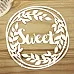 Украшение из чипборда "Sweet. В рамке" (Просто небо)